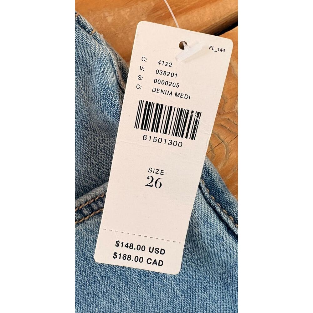 Pilcro NWT $148 Women’s High Rise Trouser Bootcut Jeans Size 26 Blue Ap - Picture 5 of 13